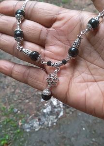 Beaded Silver Necklace