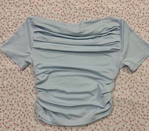 Savana Gathered Blue Top