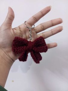 Crochet Bow Keychain