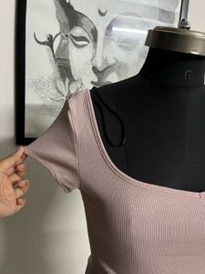 Pink Ribbed Top