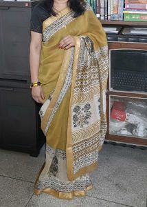 Royal Maheshwari Mustard Yellow