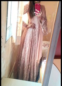 Heavy Pink Floral Gown