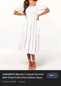 White Puff Dress From Vero Moda 🤍🌹