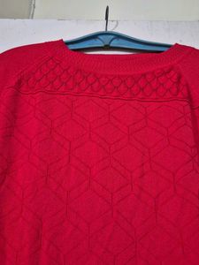 Red Knit Top