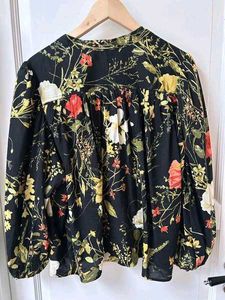 H&amp;M balloon sleeve Floral Print Blouse