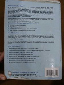 R.D. Sharma mathematics book class X