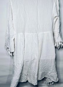 White Pure Cotton Kurti 🤍