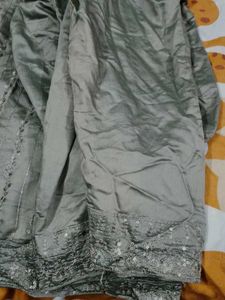 Gray Partywear Kurta Set