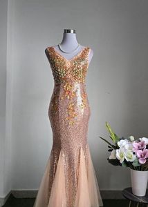 Beaded Mermaid Cocktail Gown