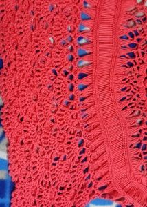 Red Crochet Style Top