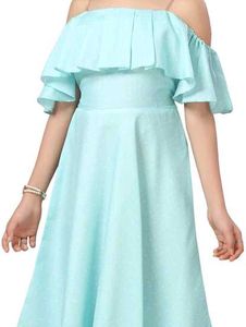 Polka Dot Blue Ruffle Dress