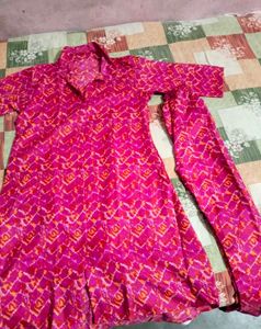 Pink Printed Coord Set