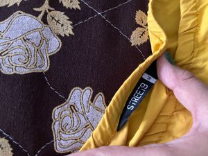 One Shoulder Mustard Top