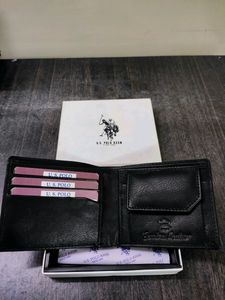 US POLO ASSN LEATHER WALLET ( BLACK )
