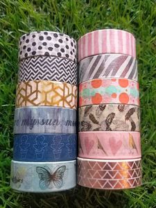 Washi Tape Set  of 12 - Cute Patterns