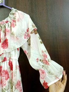 Floral Chiffon Maxi Dress