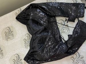 Sequin Embellished Black Blouse