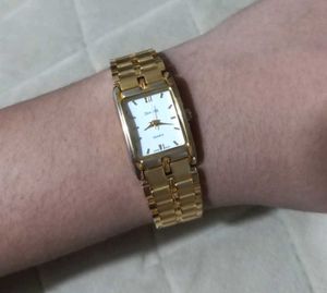 Vintage Diamante Gold Watch