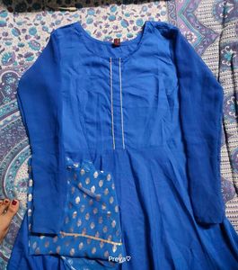 Long blue Anarkali With Dupatta 💙