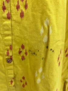Yellow Printed Kurta