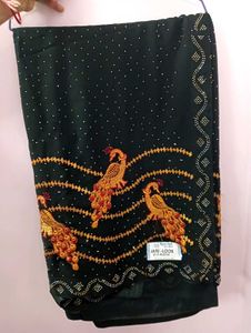 Elegant Zari Look Black Saree