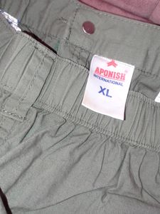 Army Green Loose Fit Cargo