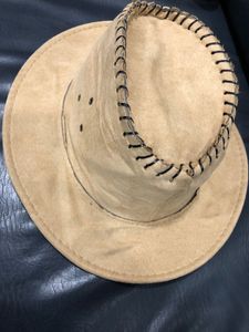 Tan Suede-Like Cowboy Hat