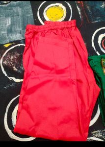 Green And Red  Kurta Set