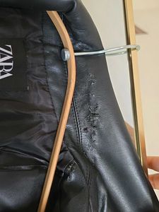 ZARA Faux Leather Blazer - Black