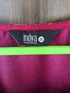 Maroon Floral Print Anarkali Kurta