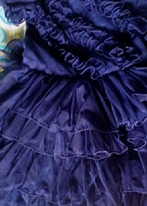 Very Cute Blue Net Frock For 5 Years Old Girl