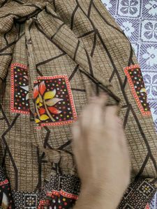 Brown silk saree