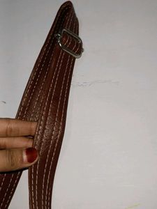 Leather office wear Brown royal look Crossbody Bag