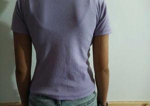 Lavender Button-Front Top