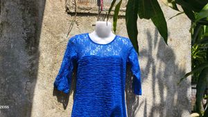 SHINY DARK BLUE BODYCON