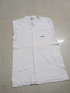 White Sleeveless T-Shirt
