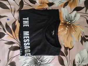Zudio Black Graphic T-Shirt – “The Message is Subt