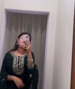 Elegant Green Embroidered Salwar Suit