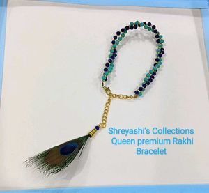 Pastel Butterfly Beaded Bracelet Rakhi