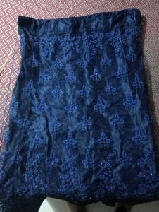 Navy Blue 🐠 Fish Cut Lehenga