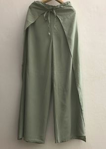 Sage Green Tie-Up Flowy Pants