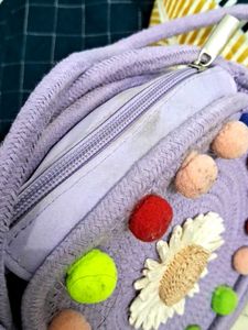 Cute Lavender Crochet Sling Bag ✨️
