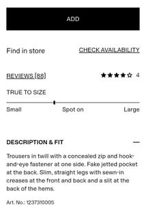 H&amp;m Bootcut Trouser