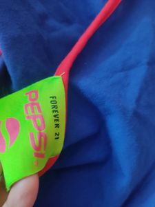 Forever 21 pepsi halter neck crop top for women