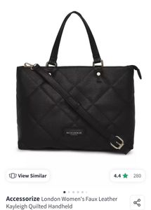 Accessorize London Faux Leather Quilted Handbag