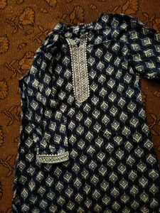 Blue Printed Kurta