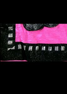 💓🌸New Beautiful Pink Saree🌸💓