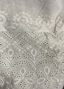 White Embroidered Pants