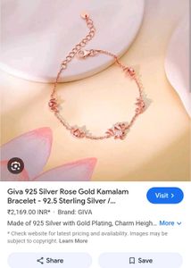 giva kamalam rose gold bracelet