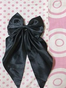 Black Bow Hair Clip aesthetic